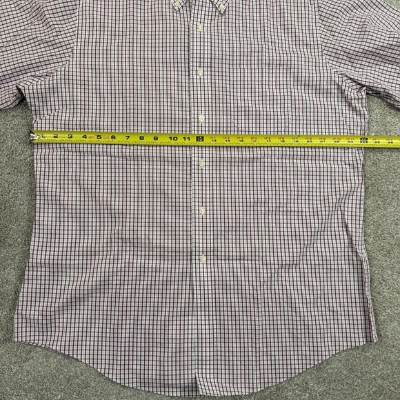 Brooks Brothers Regent Button Down Shirt Mens Large Red Red Plaid Long Sleeve - Picture 6 of 8